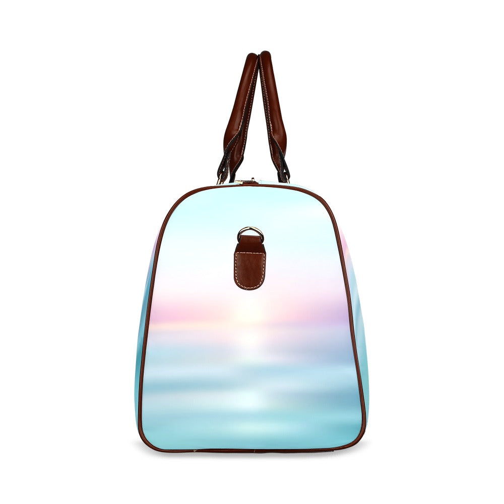 sea blue sunrise Waterproof Travel Bag/Small (Model 1639)