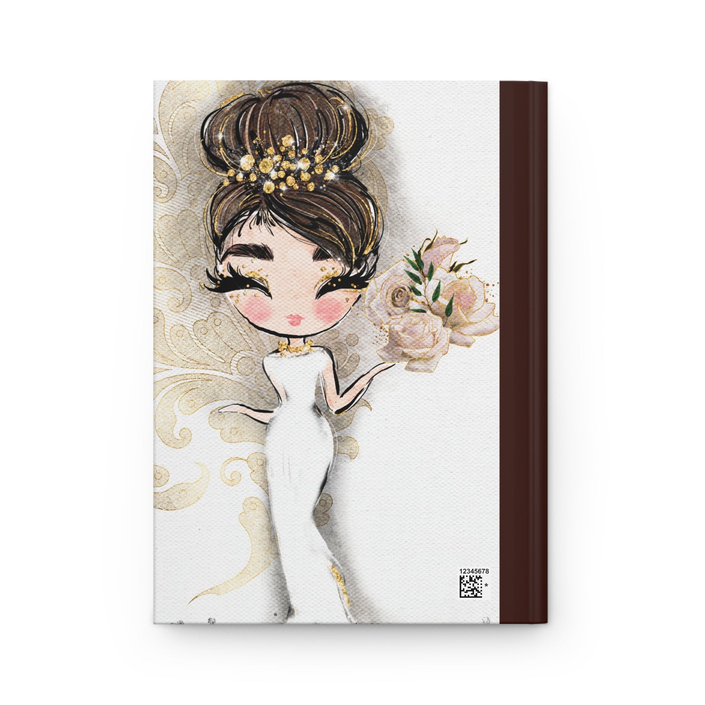 Personalised Hardcover Journal Matte, Country and Western, Whimsical Bride, awd-1773