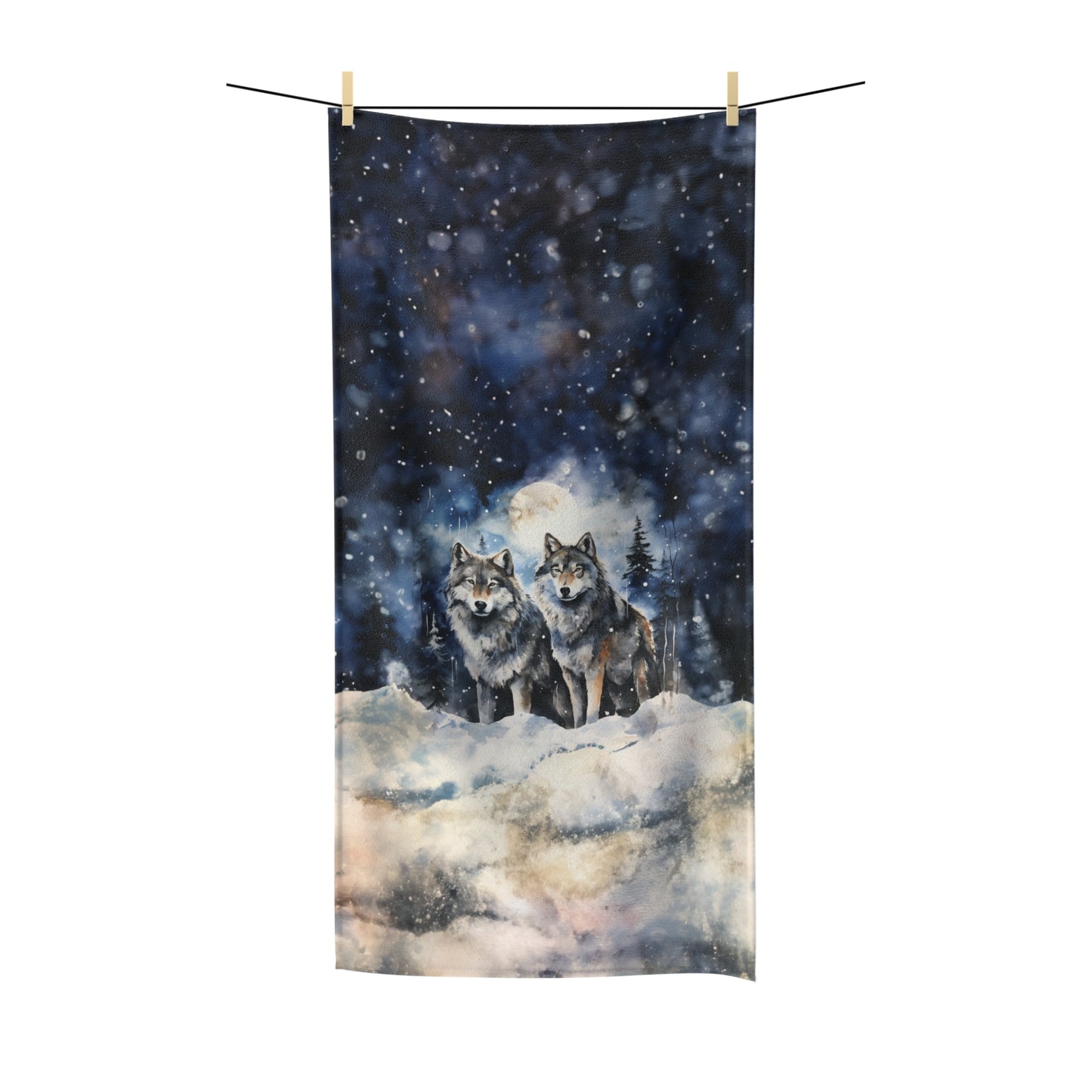 Beach Towel, Wolves, Polycotton Towel