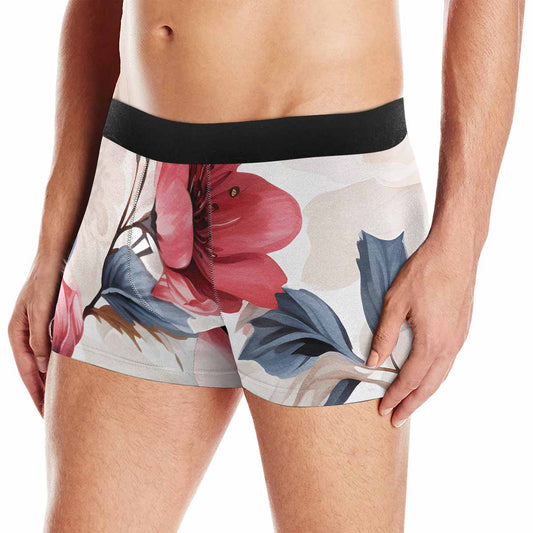 Pink Floral AUS Men's Boxer Briefs (Made In AUS)