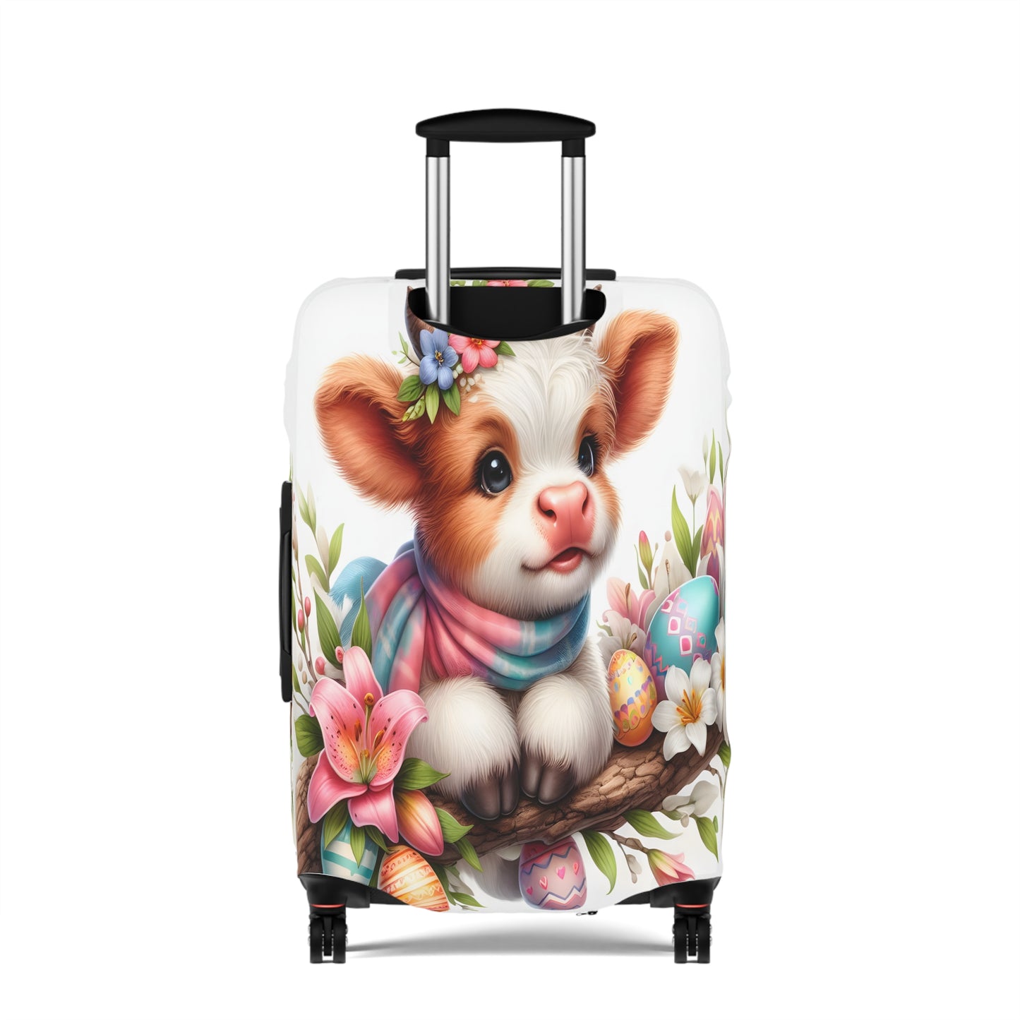 Luggage Cover, Easter, Highland Cow, awd-1632