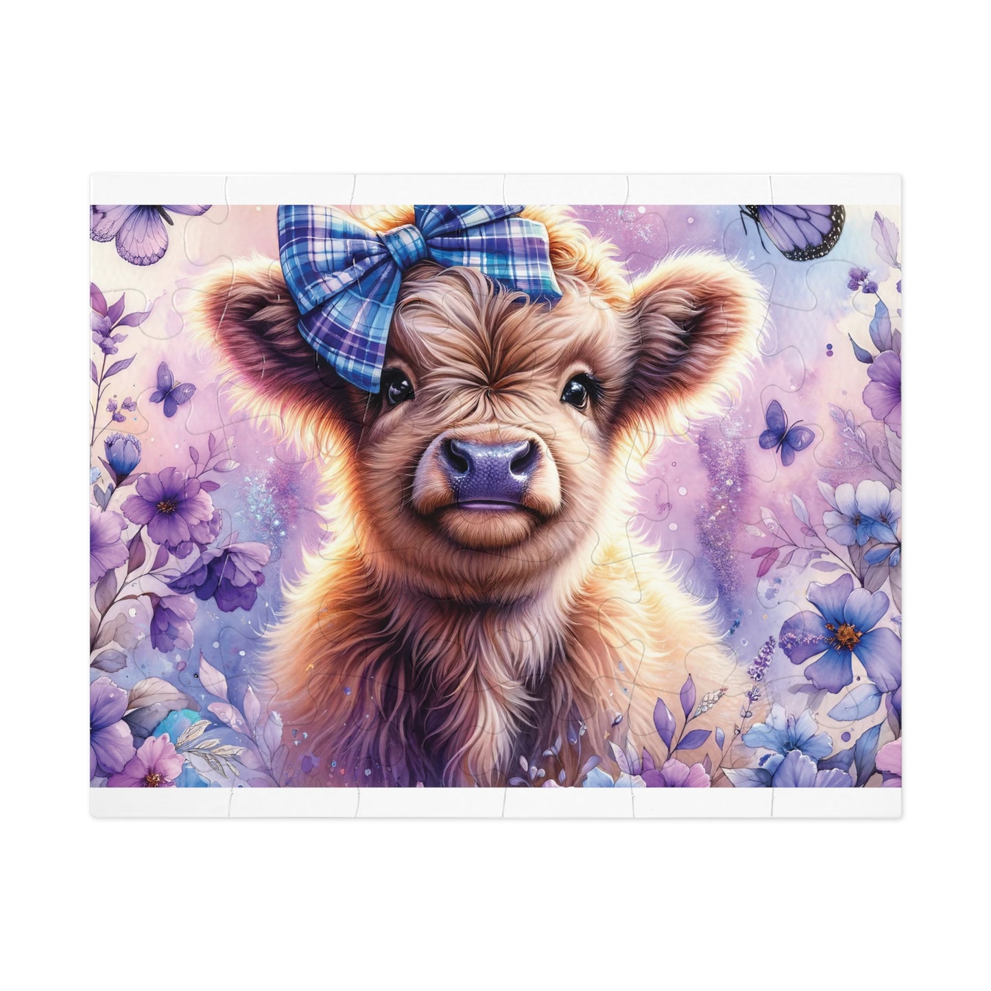 Jigsaw Puzzle, Highland Cow, Personalised/Non-Personalised (30, 110, 252, 500,1000-Piece)