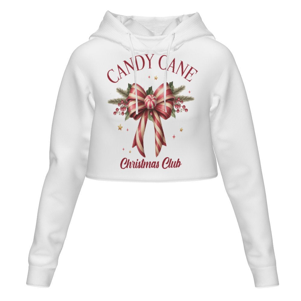 Women's All Over Print Cropped Hoodie (DLM) Hooded hoodie