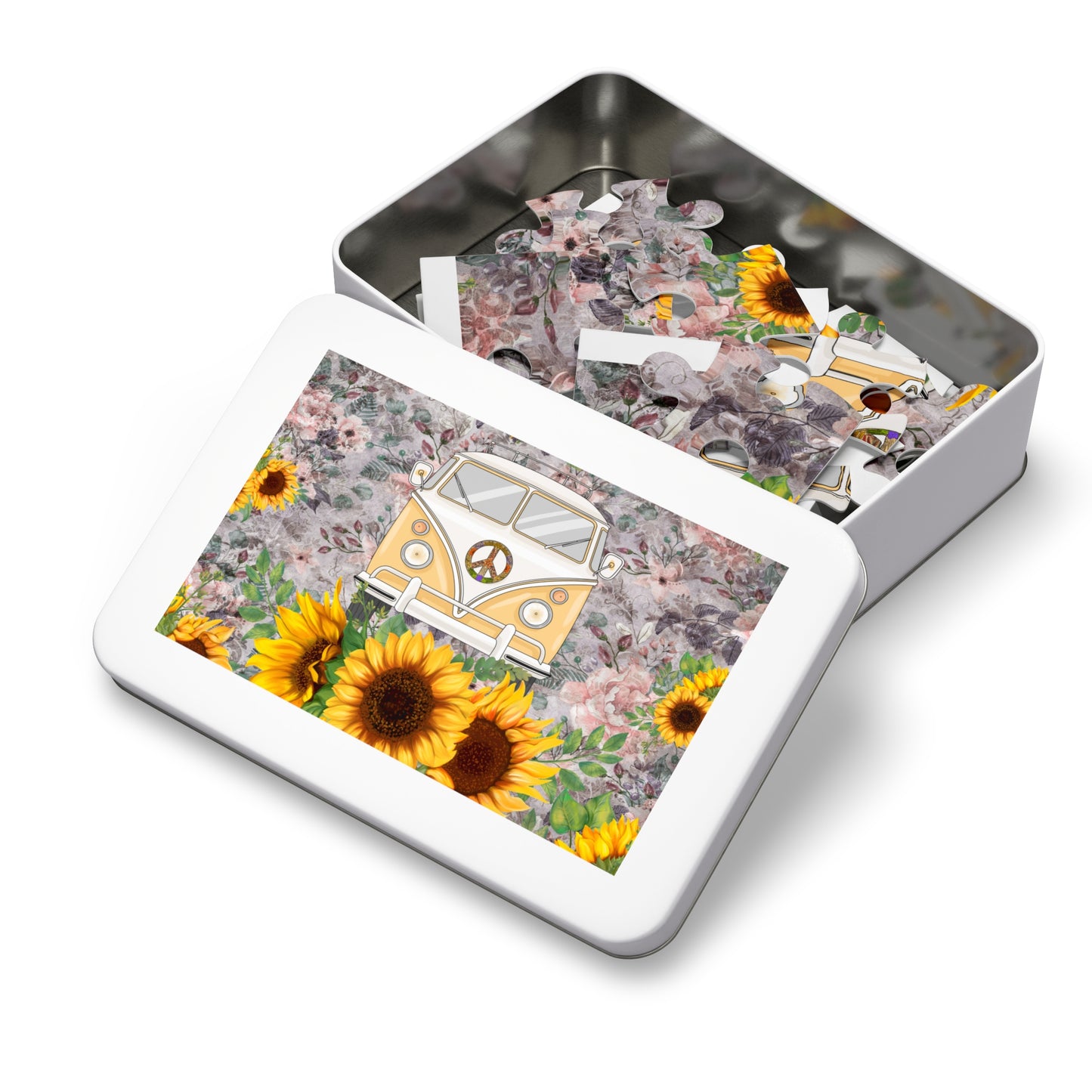 Jigsaw Puzzle, Sunflower, Combi Van, Personalised/Non-Personalised (30, 110, 252, 500,1000-Piece)