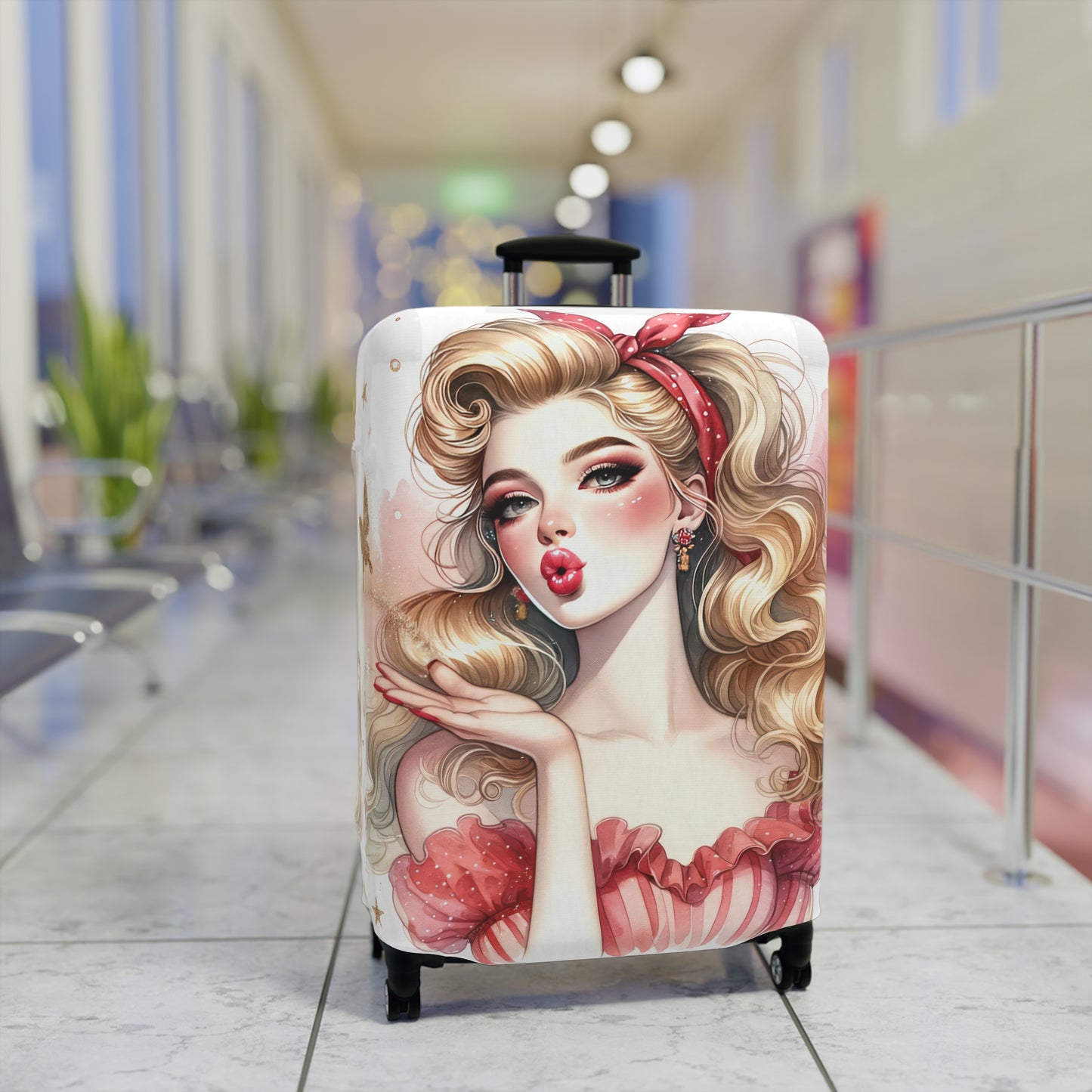 Luggage Cover, Coquette Girl, awd-1464