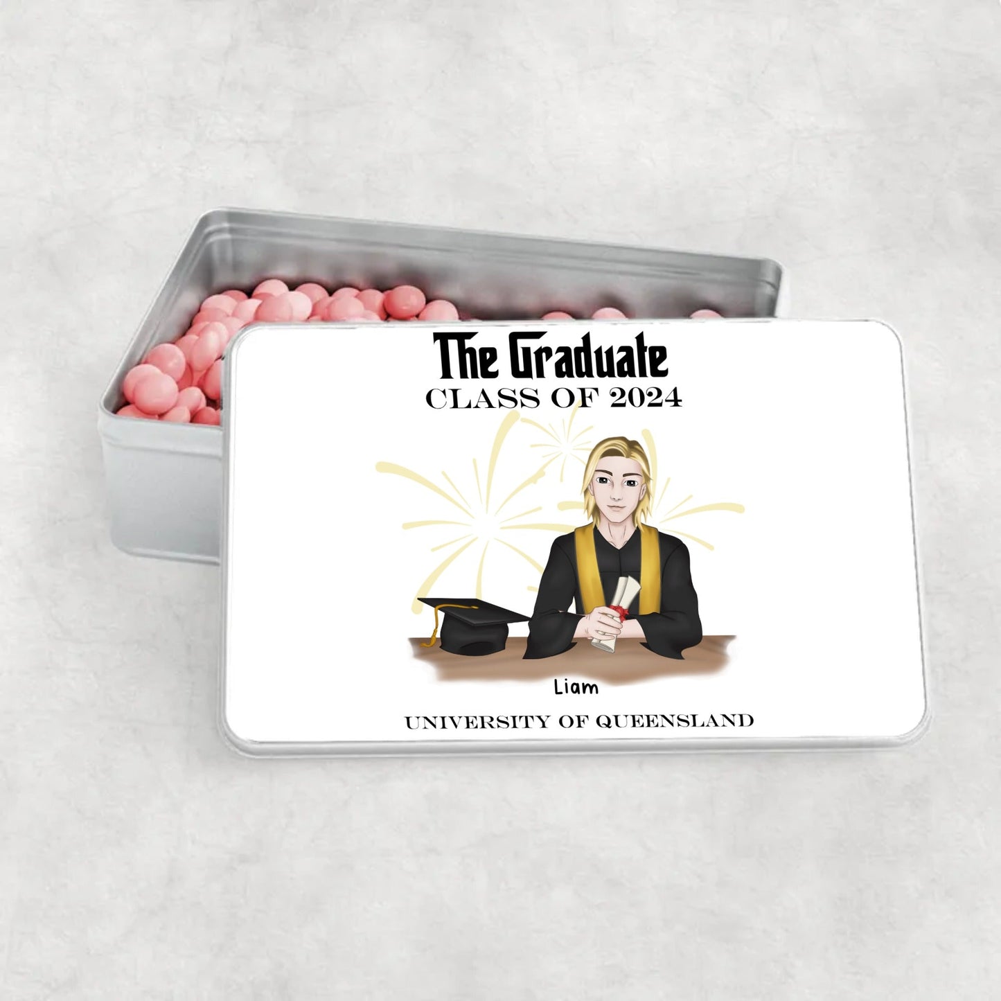 Personalised Aluminium Tin - The Graduate Class of