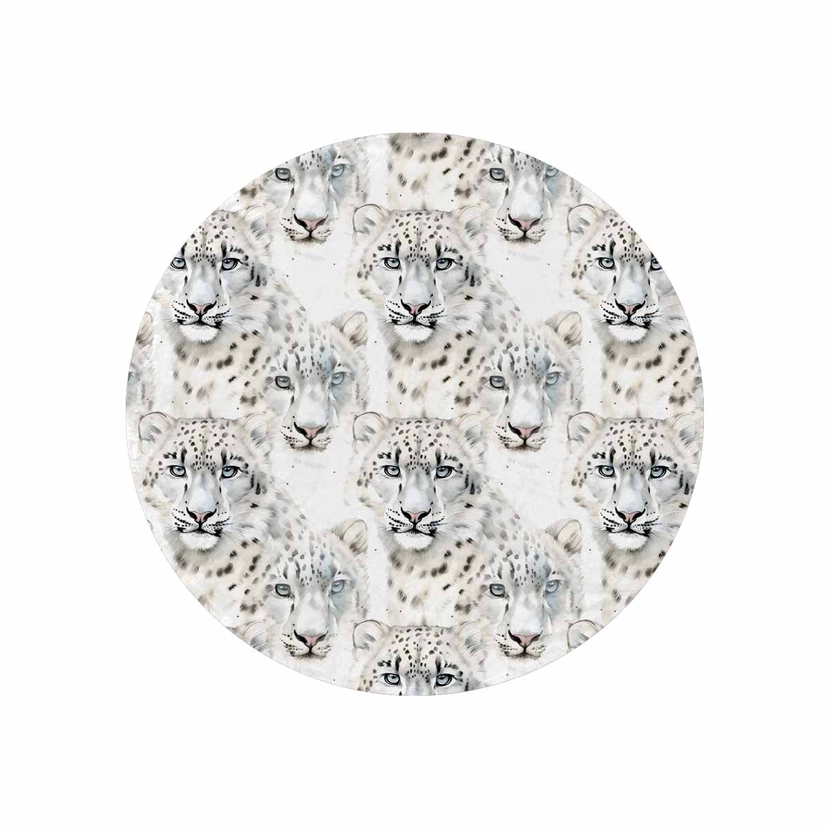 Leopard  Circular Micro Fleece Blanket 60"