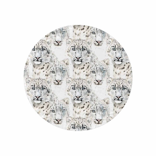 Leopard  Circular Micro Fleece Blanket 60"
