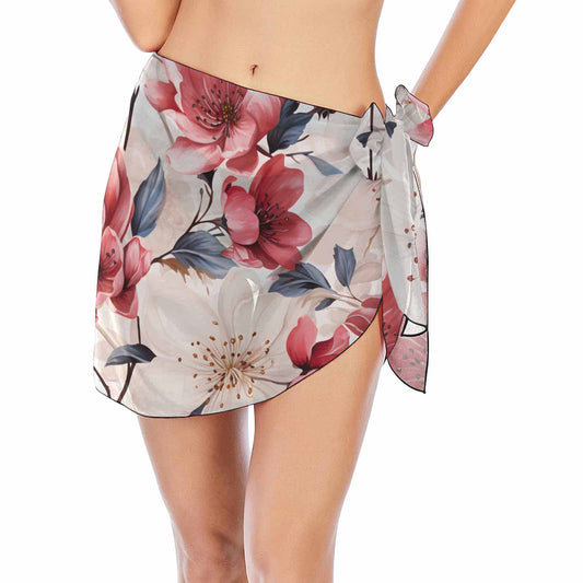 Pink Floral  Women's Beach Sarong Wrap