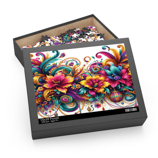 Personalised/Non-Personalised Puzzle, Floral (120, 252, 500-Piece)