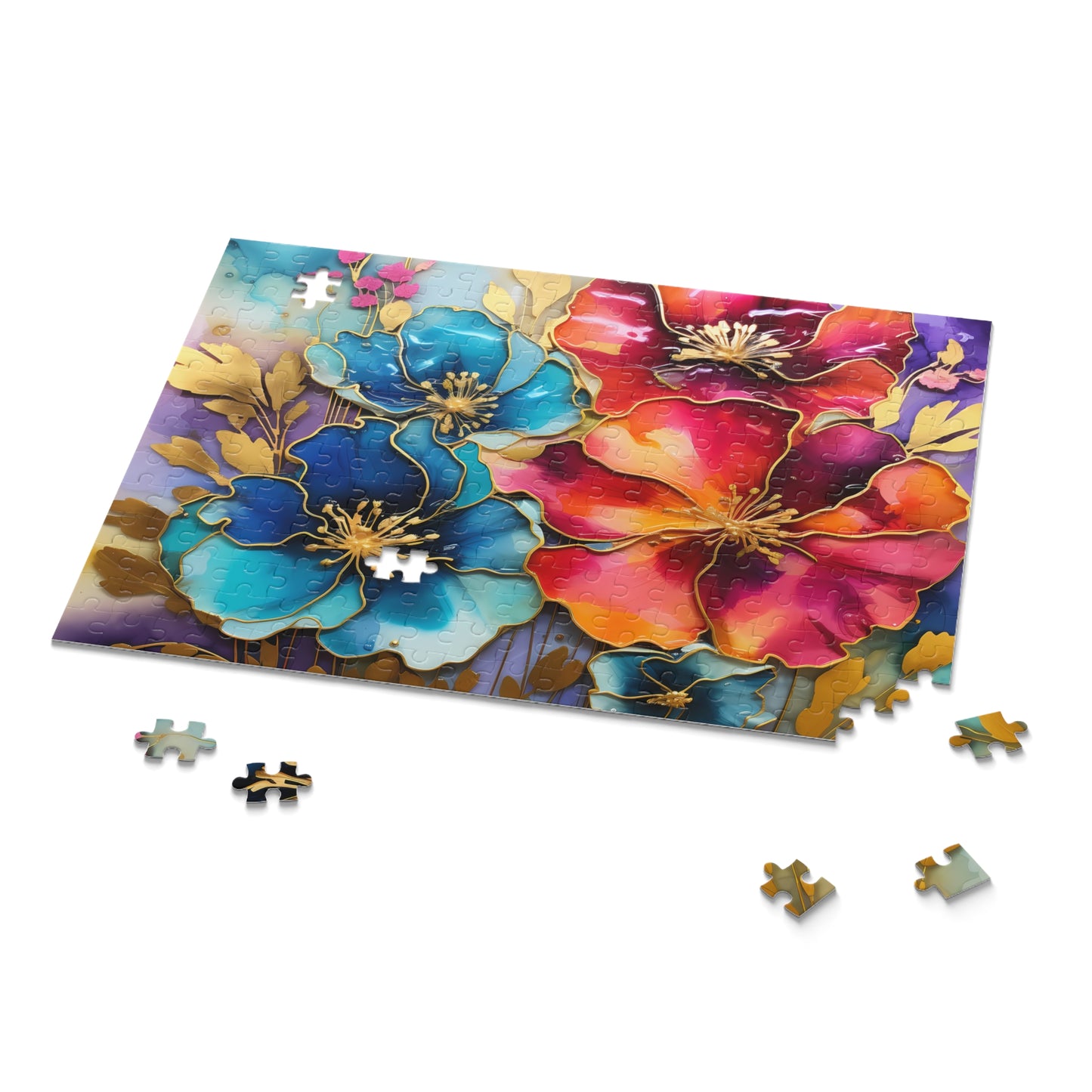 Personalised/Non-Personalised Puzzle, Floral (120, 252, 500-Piece)