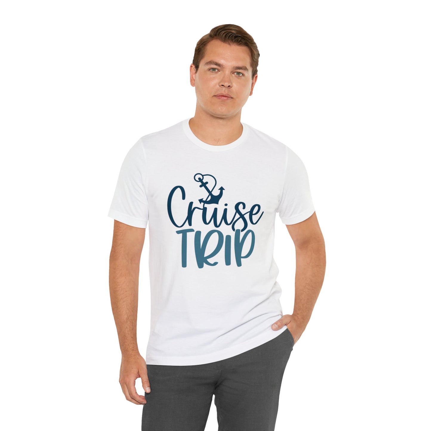 Unisex Adults Jersey Short Sleeve Tee, Cruise Tee, Cruise Trip, 100% Cotton, Light Fabric 142 g/m²