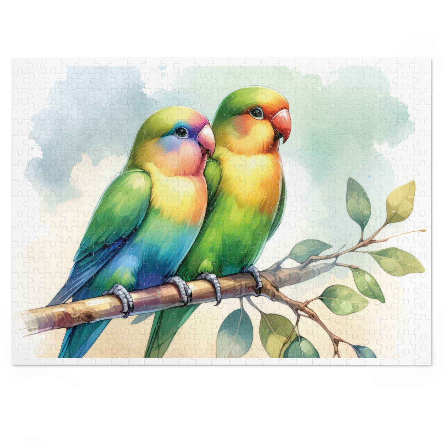 Puzzle, Love Birds, Personalised/Non-Personalised (30, 110, 252, 500,1000-Piece) awd-643