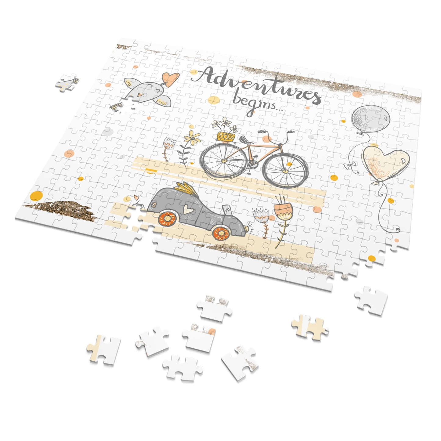 Jigsaw Puzzle, Travel, Let the Adventures Begin, Personalised/Non-Personalised (30, 110, 252, 500,1000-Piece)