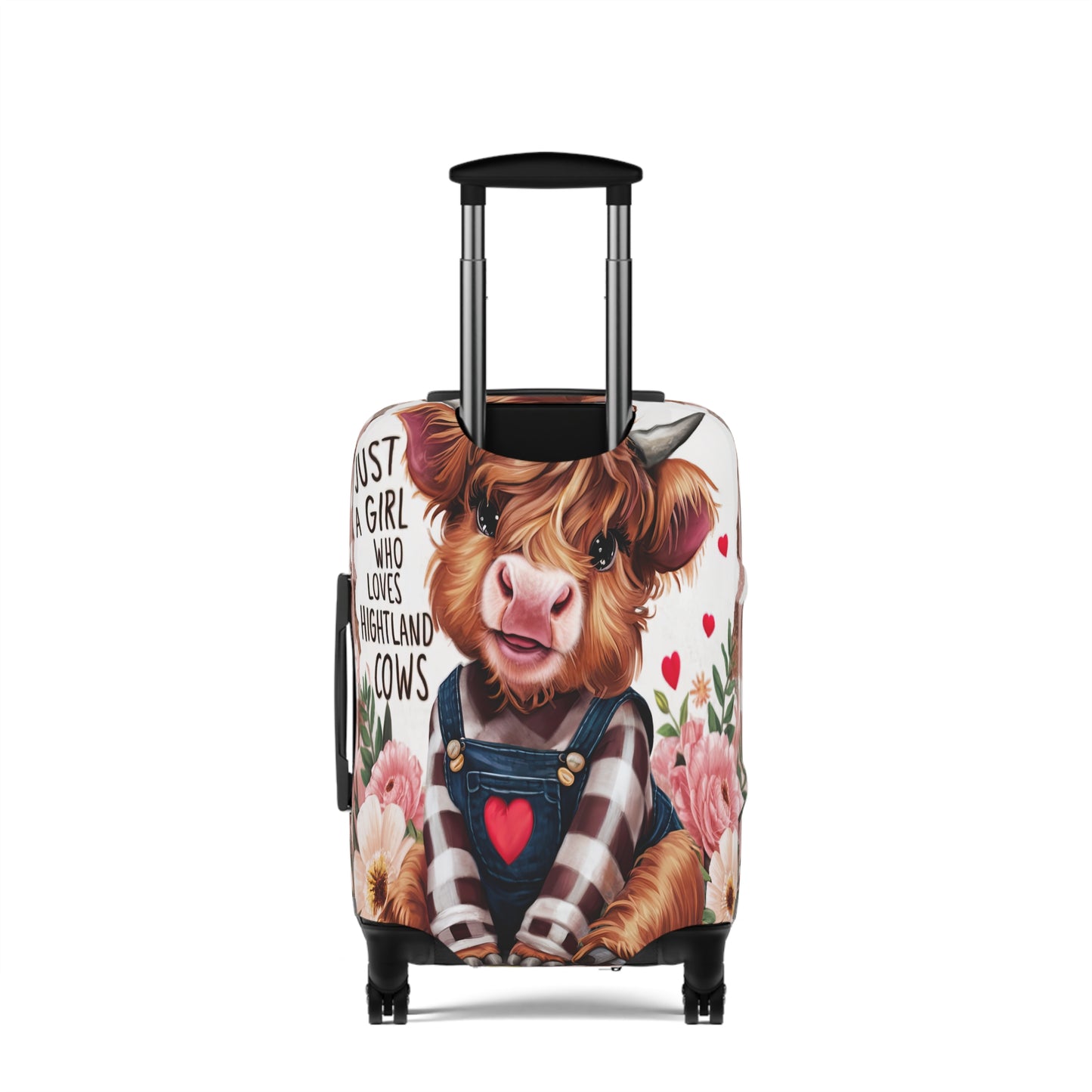 Luggage Cover, Just a Girl who Loves Highland Cows, awd-3087