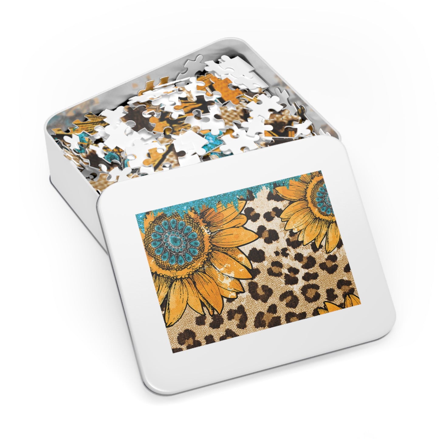 Puzzle, Western, Sunflowers, Personalised/Non-Personalised (30, 110, 252, 500,1000-Piece) awd-604