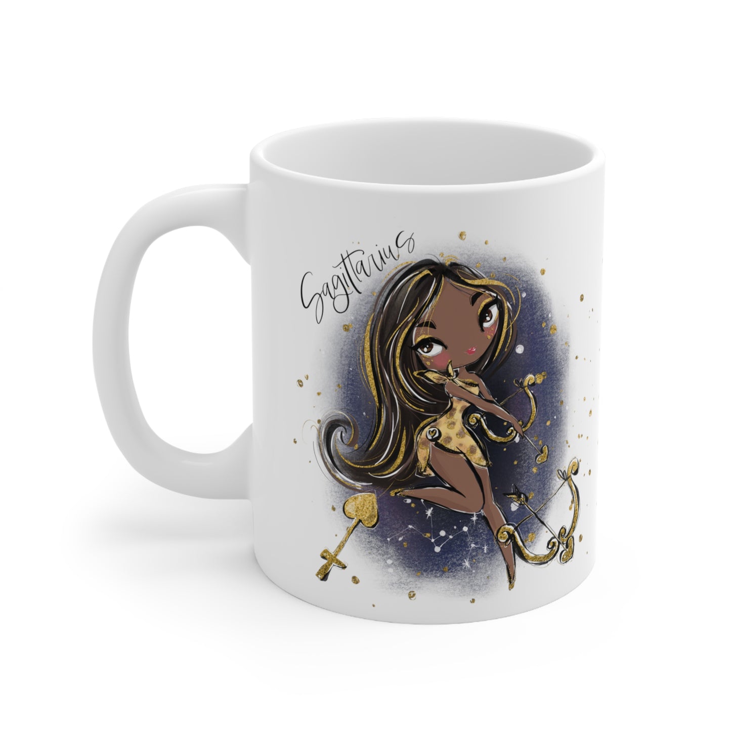 Personalised/Non Personalised Zodiac Sign, Sagittarius, Ceramic Mug 11oz