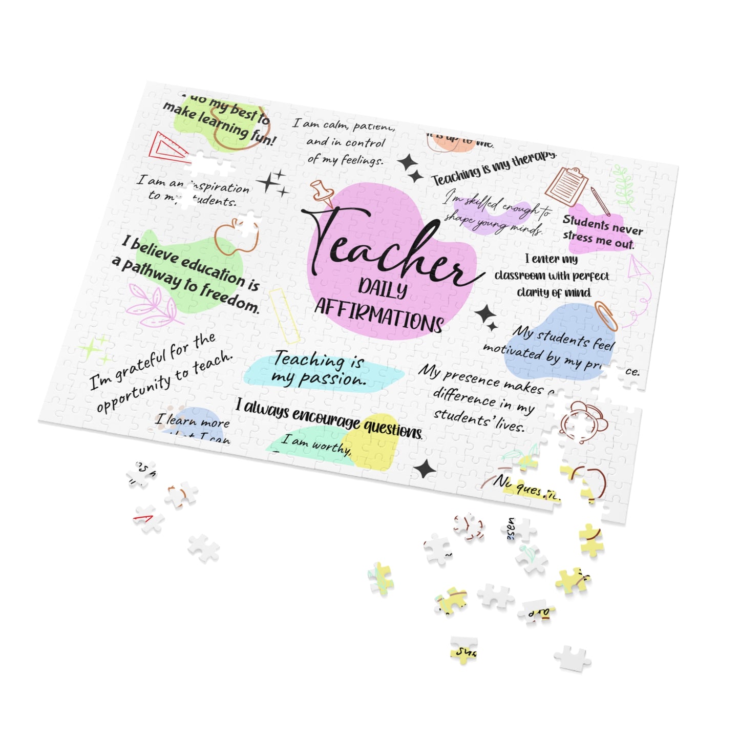 Jigsaw Puzzle in Tin, Affirmations, Teacher, Personalised/Non-Personalised, awd-501