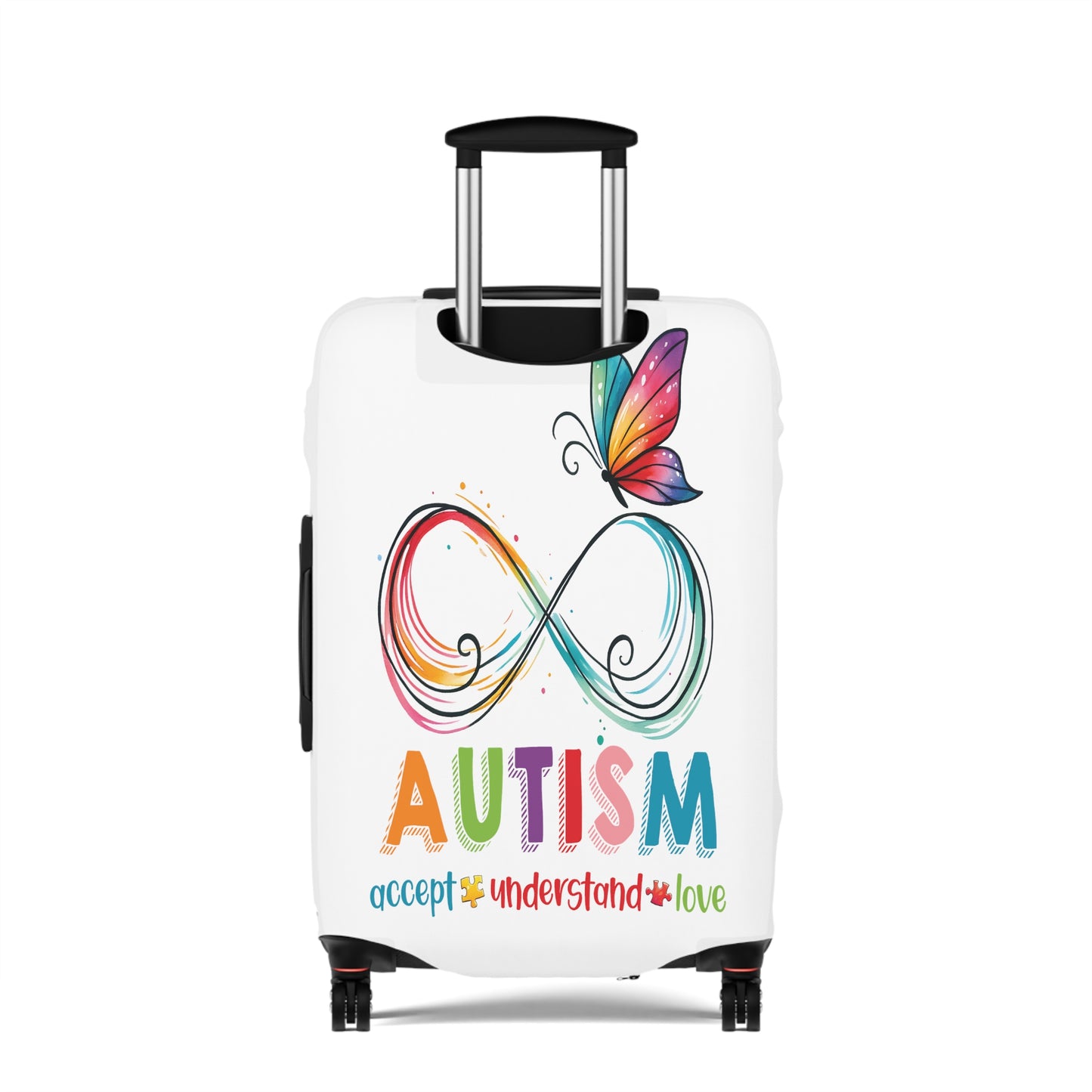 Luggage Cover, Autism, Accept, Understand, Love, awd-1074