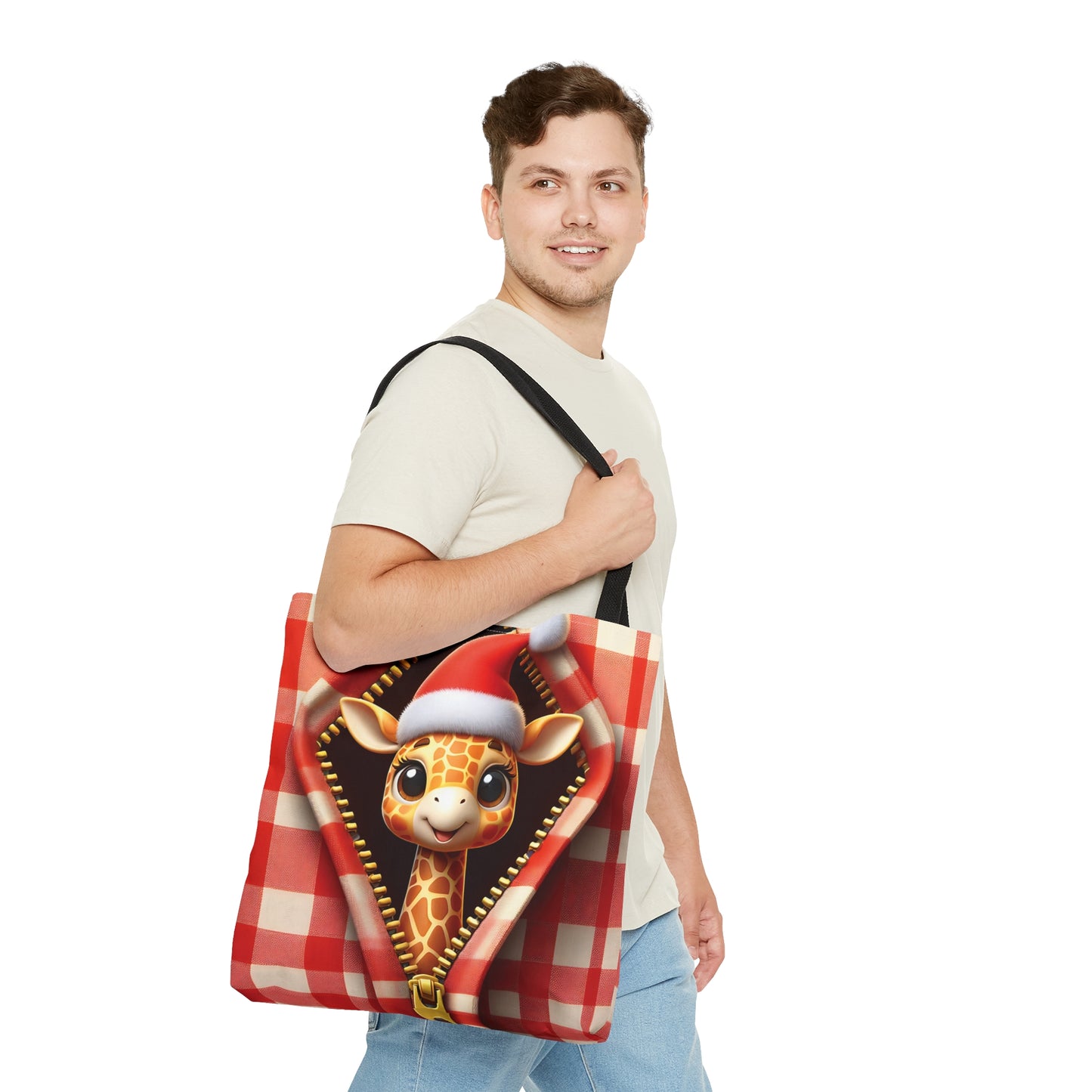 Tote Bag, Christmas Giraffe