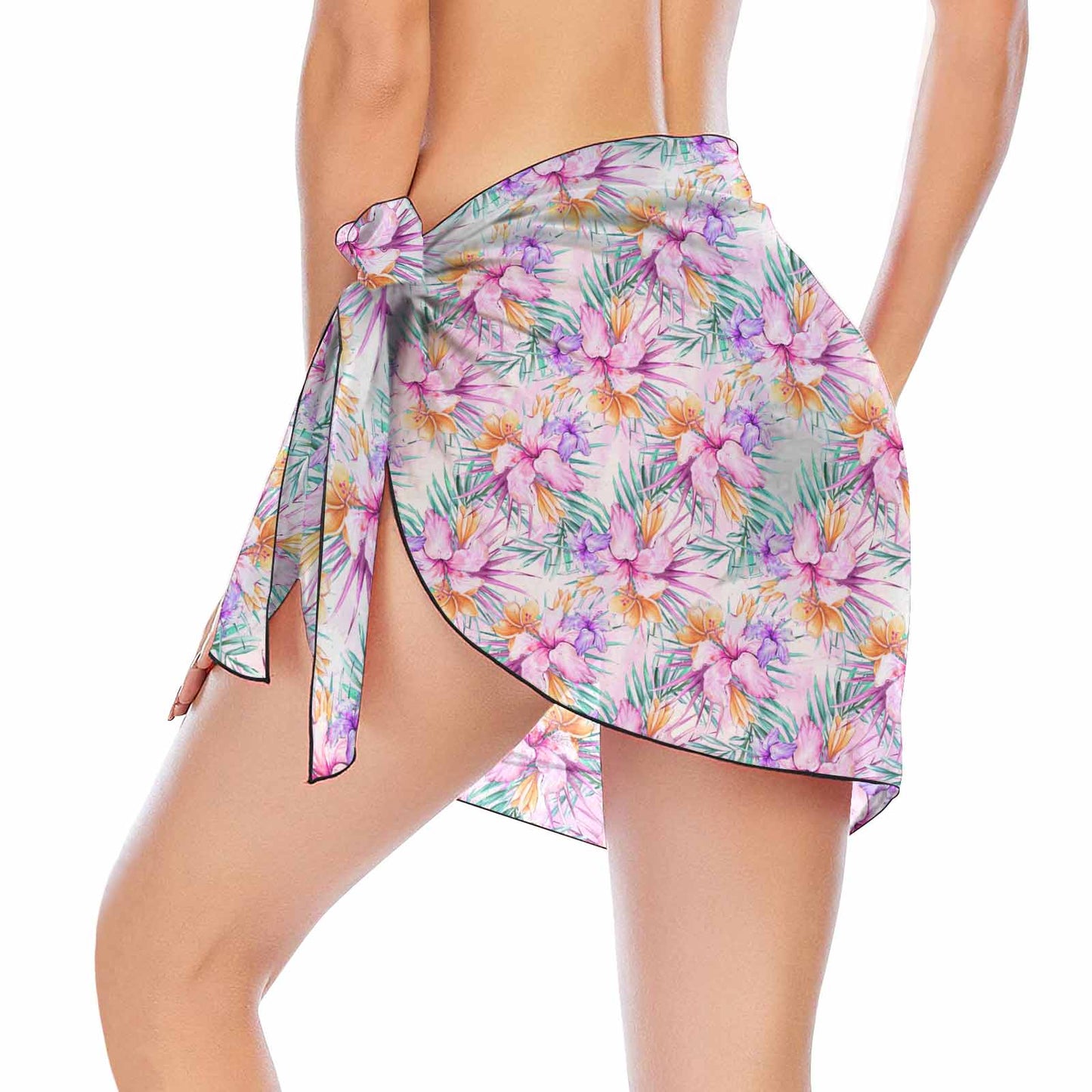 Pink Hibiscus  Women's Beach Sarong Wrap