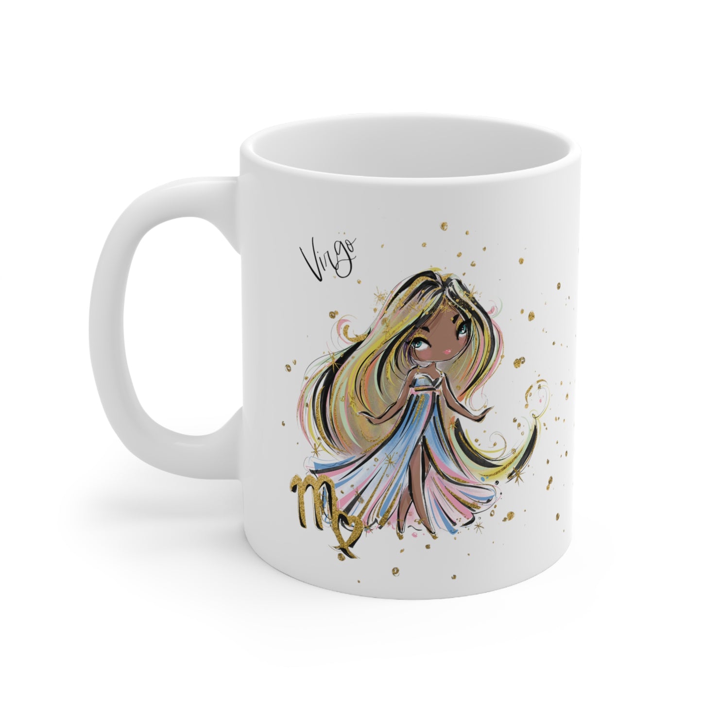 Personalised/Non Personalised Zodiac Sign, Virgo, Ceramic Mug 11oz