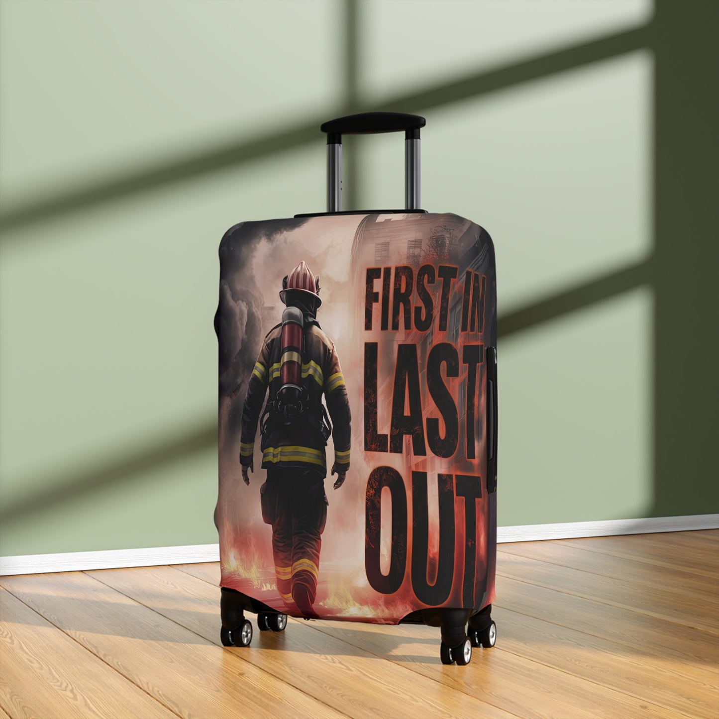 Luggage Cover, Fireman, First in Last Out, awd-1670