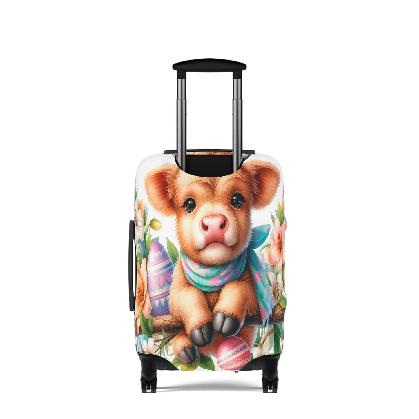 Luggage Cover, Easter, Highland Cow, awd-1604