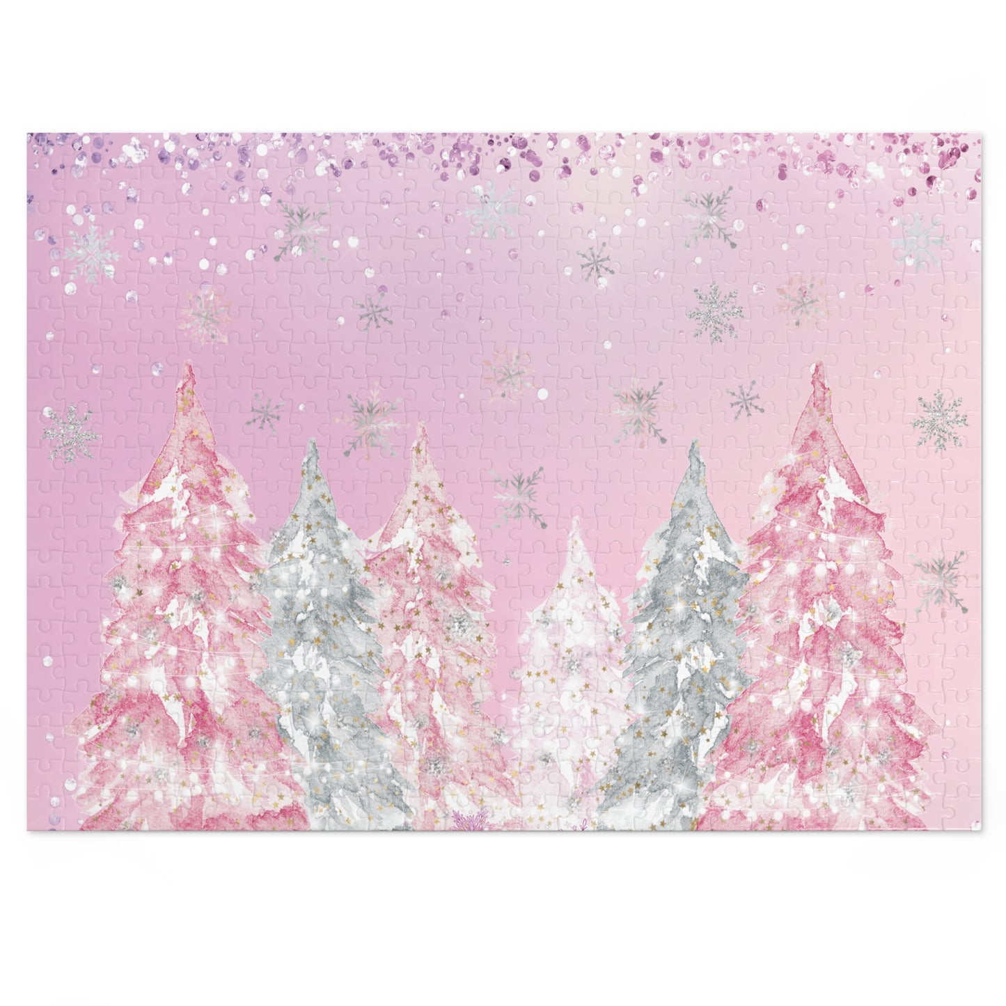 Puzzle, Christmas Trees, Personalised/Non-Personalised (30, 110, 252, 500,1000-Piece)