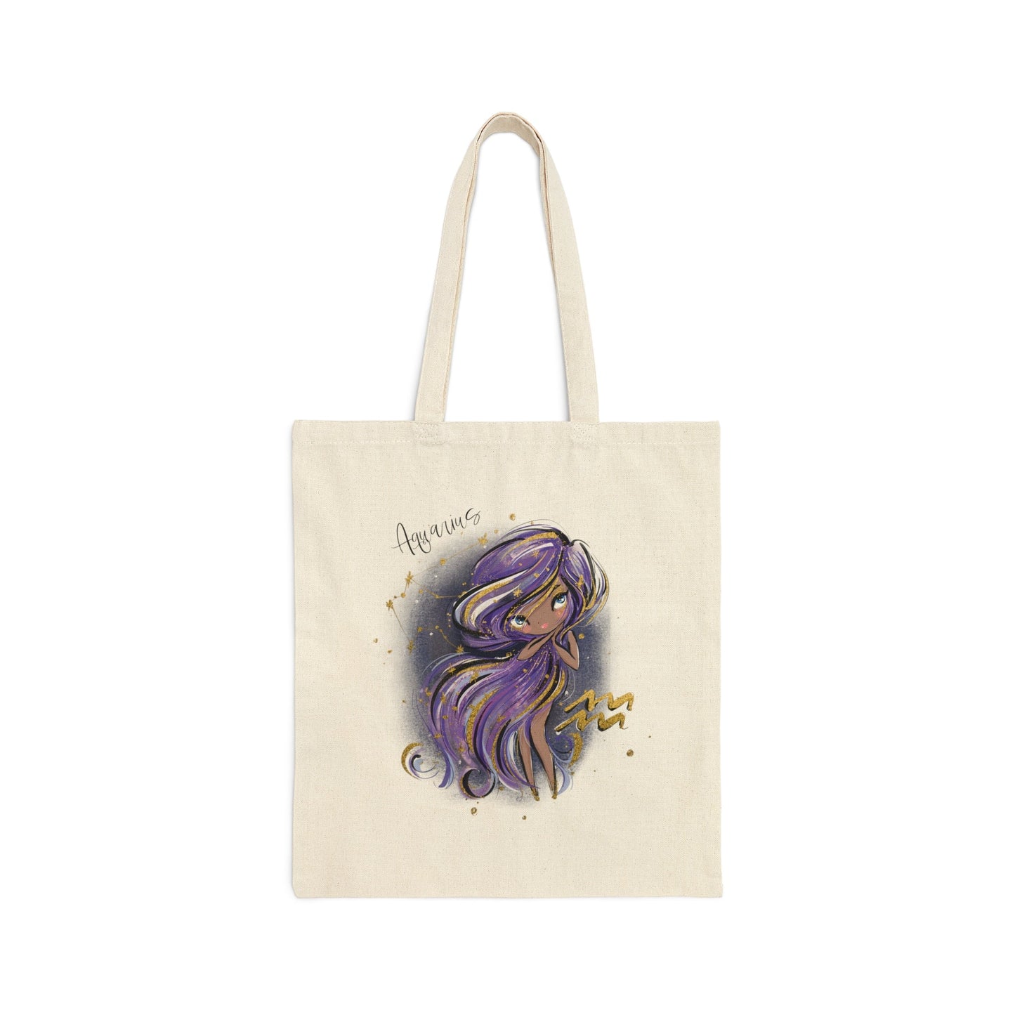 Canvas Tote Bag, Zodiac, Aquarius