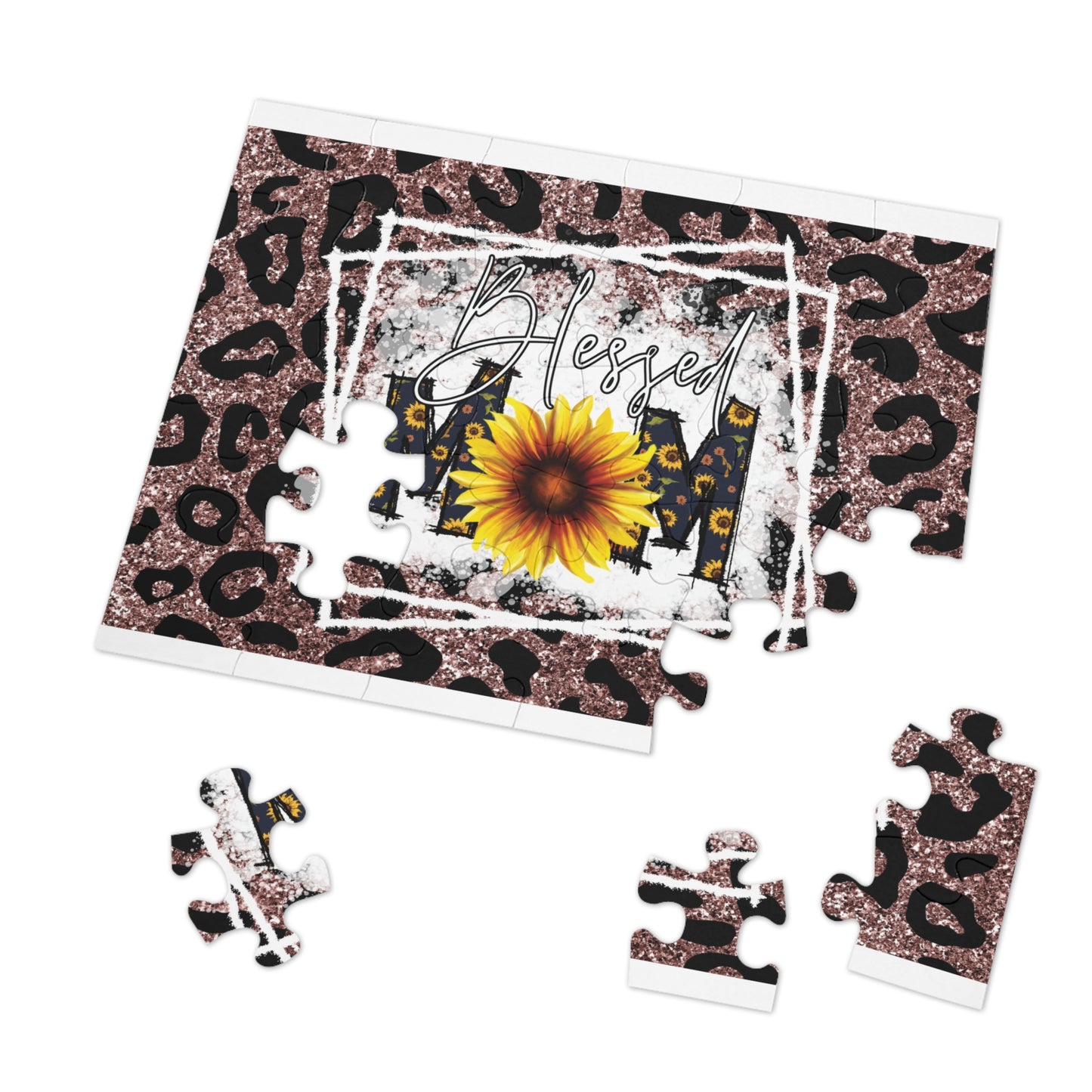 Jigsaw Puzzle, Sunflower, Mom, Personalised/Non-Personalised (30, 110, 252, 500,1000-Piece)