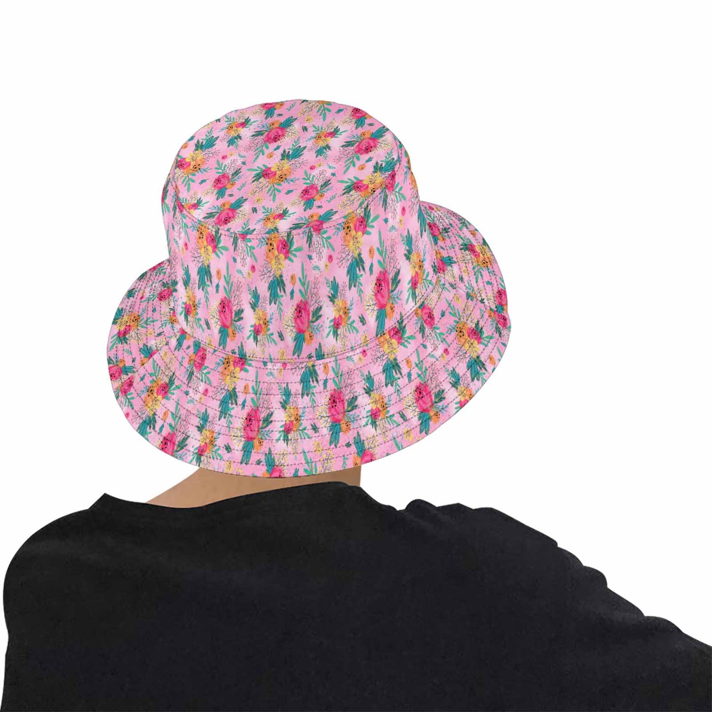 Australian Floral Pink  Unisex Summer Single-Layer Bucket Hat