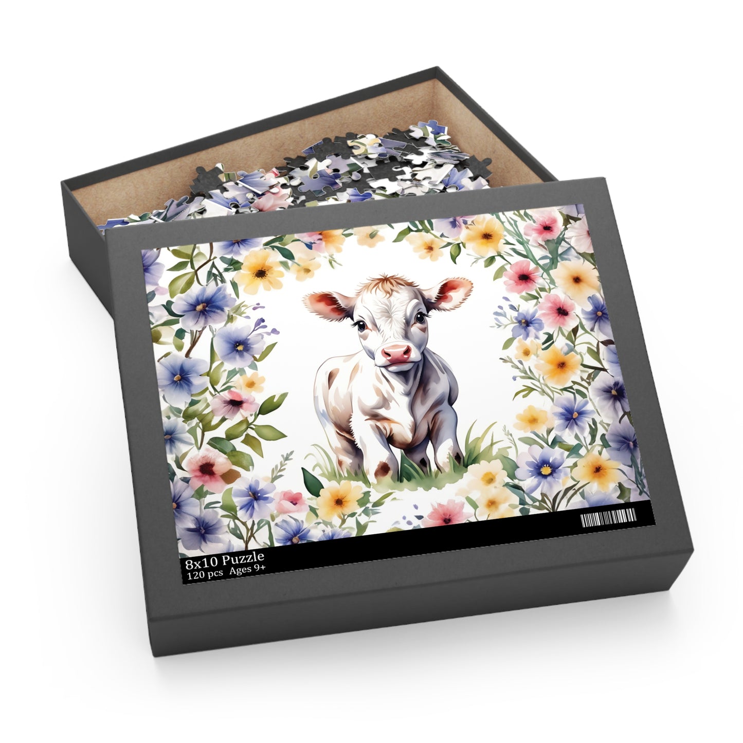 Personalised/Non-Personalised Puzzle, Cow (120, 252, 500-Piece)