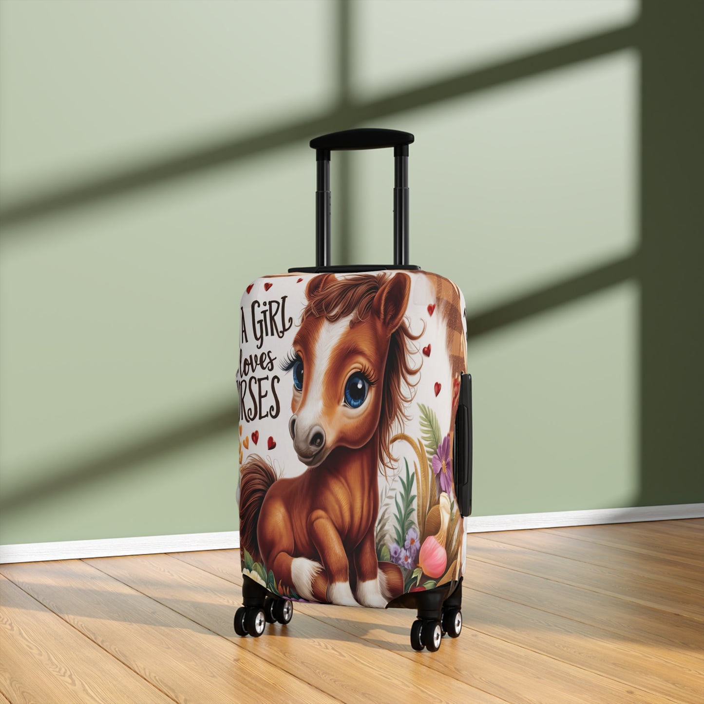 Luggage Cover, Just a Girl who Loves Horses, awd-3094