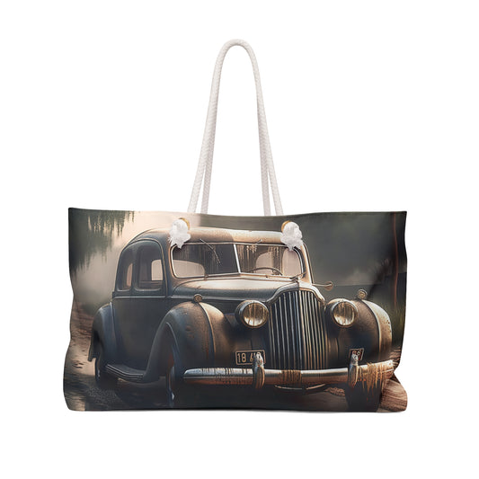 Personalised/Non-Personalised Weekender Bag, Vintage Car, Weekender Bag, Beach Bag, Book Bag