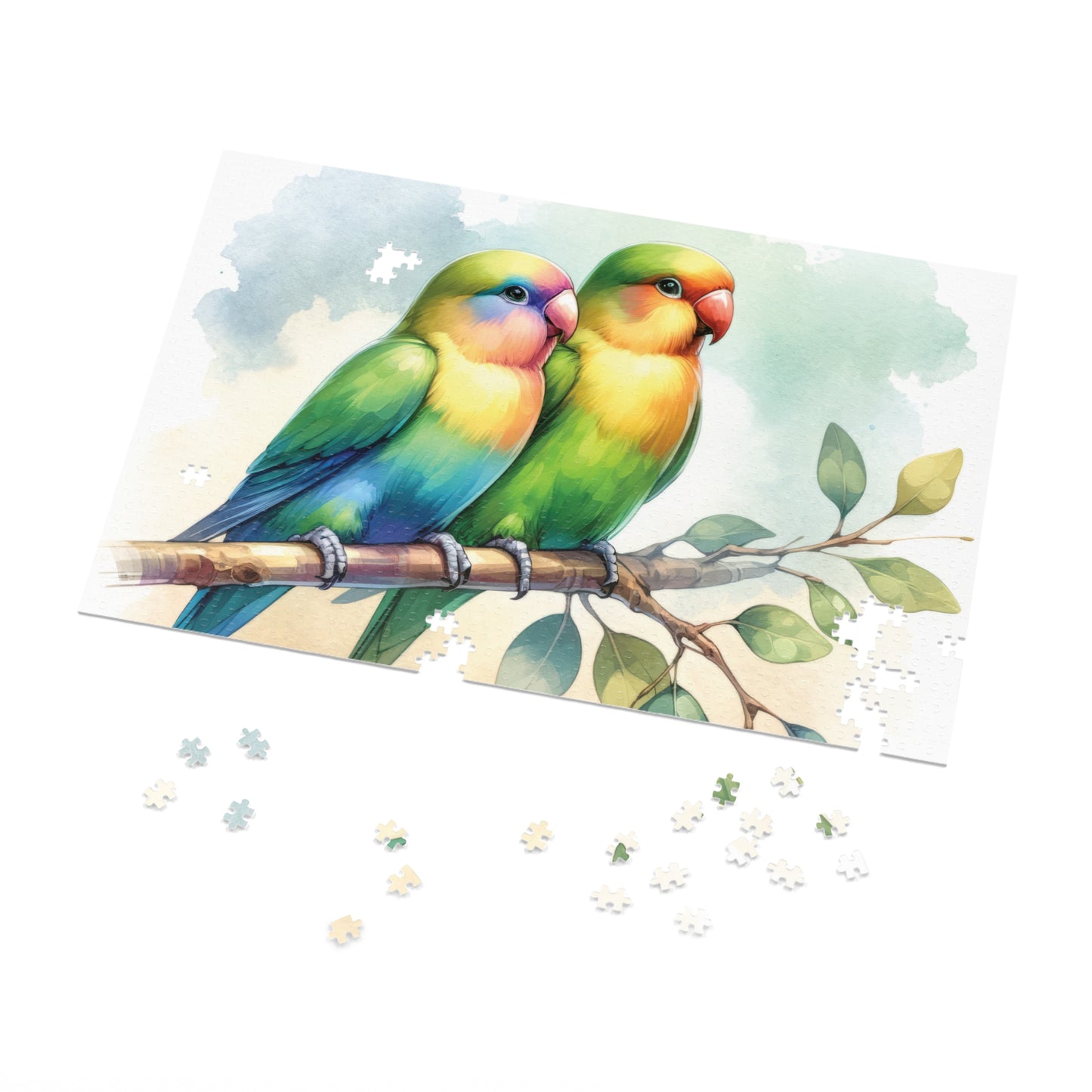 Puzzle, Love Birds, Personalised/Non-Personalised (30, 110, 252, 500,1000-Piece) awd-643