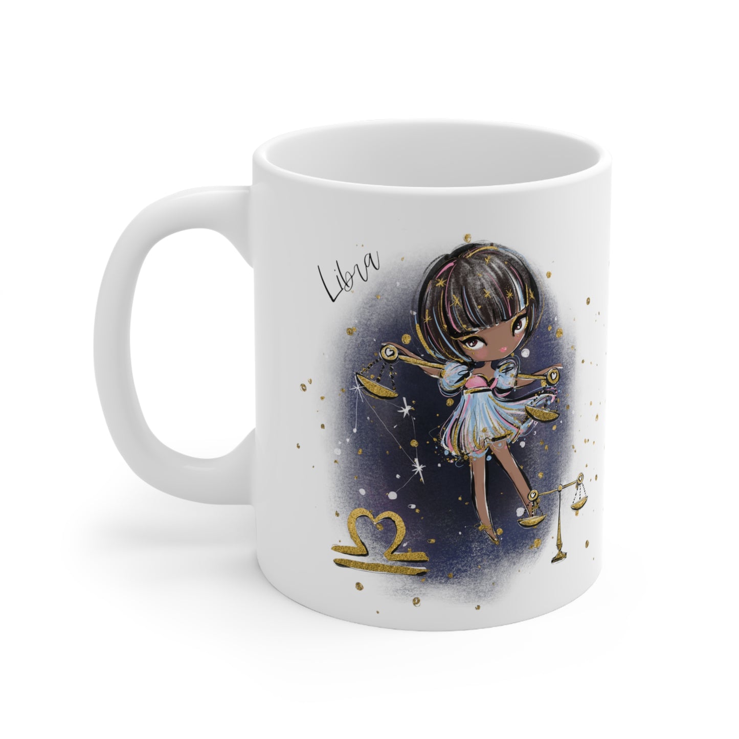 Personalised/Non Personalised Zodiac Sign, Libra, Ceramic Mug 11oz