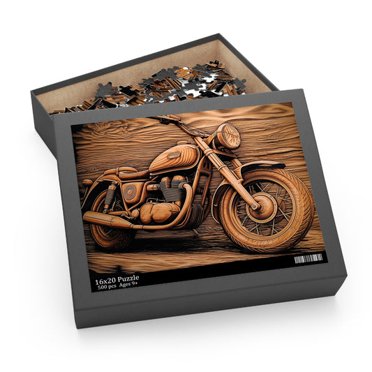 Personalised/Non-Personalised Puzzle, Motorbike (120, 252, 500-Piece)