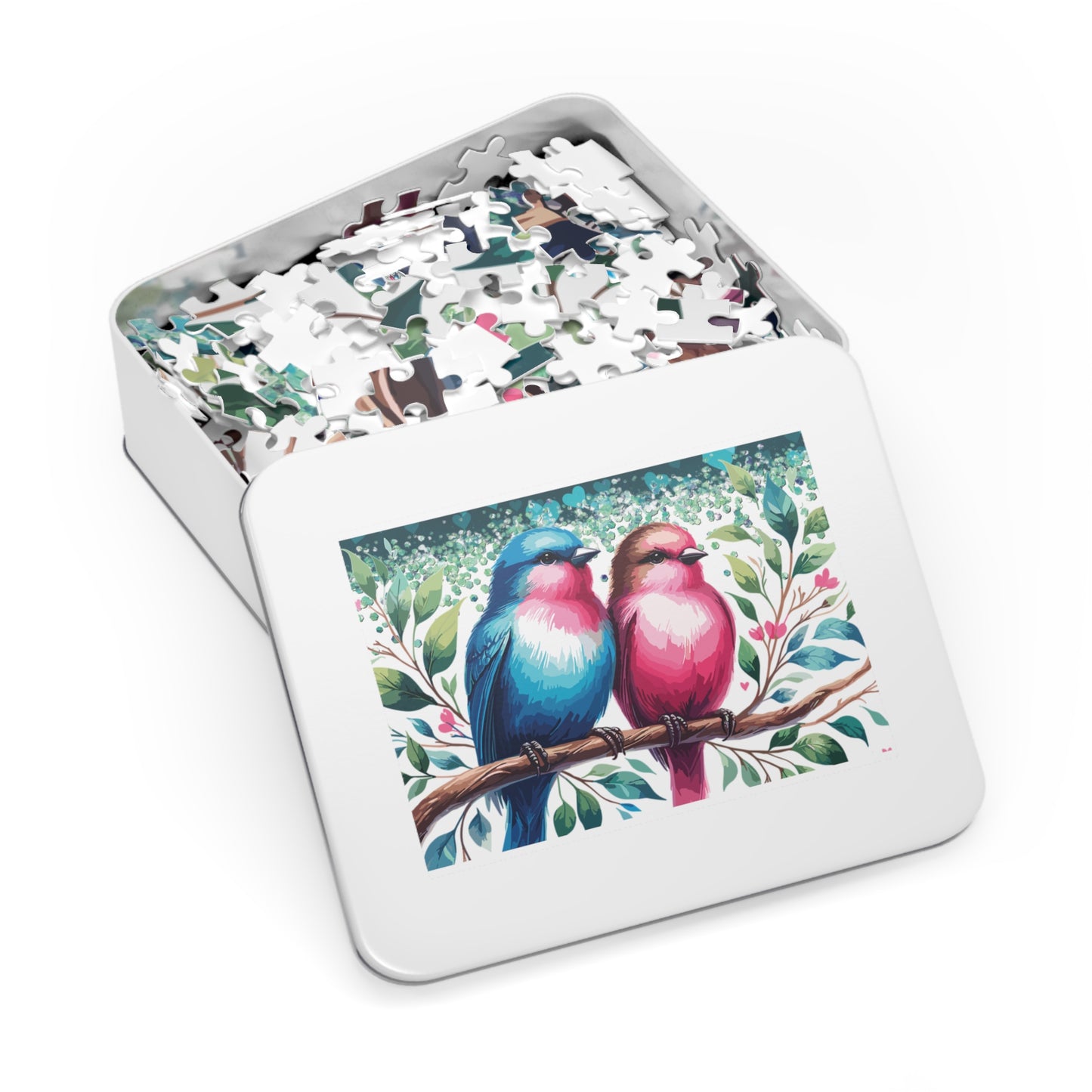 Puzzle, Love Birds, Personalised/Non-Personalised (30, 110, 252, 500,1000-Piece) awd-640