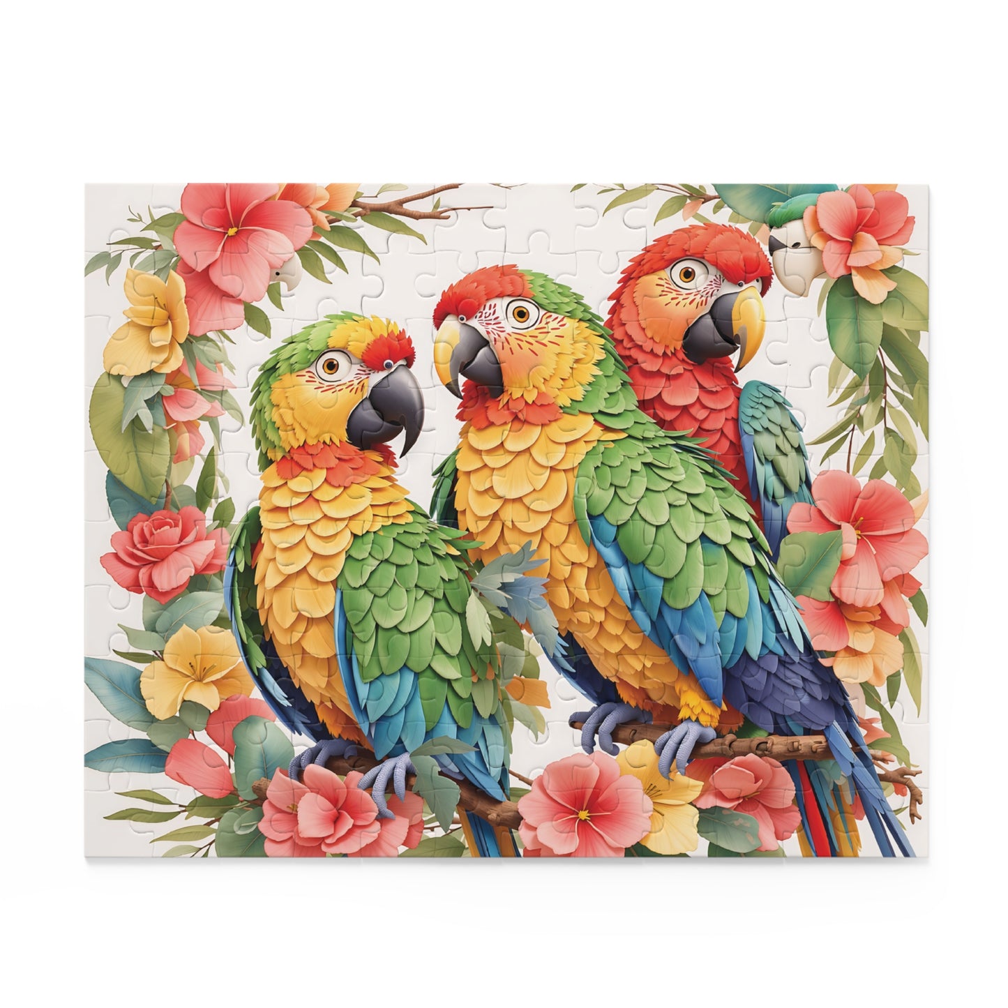 Personalised/Non-Personalised Puzzle, Parrots (120, 252, 500-Piece)