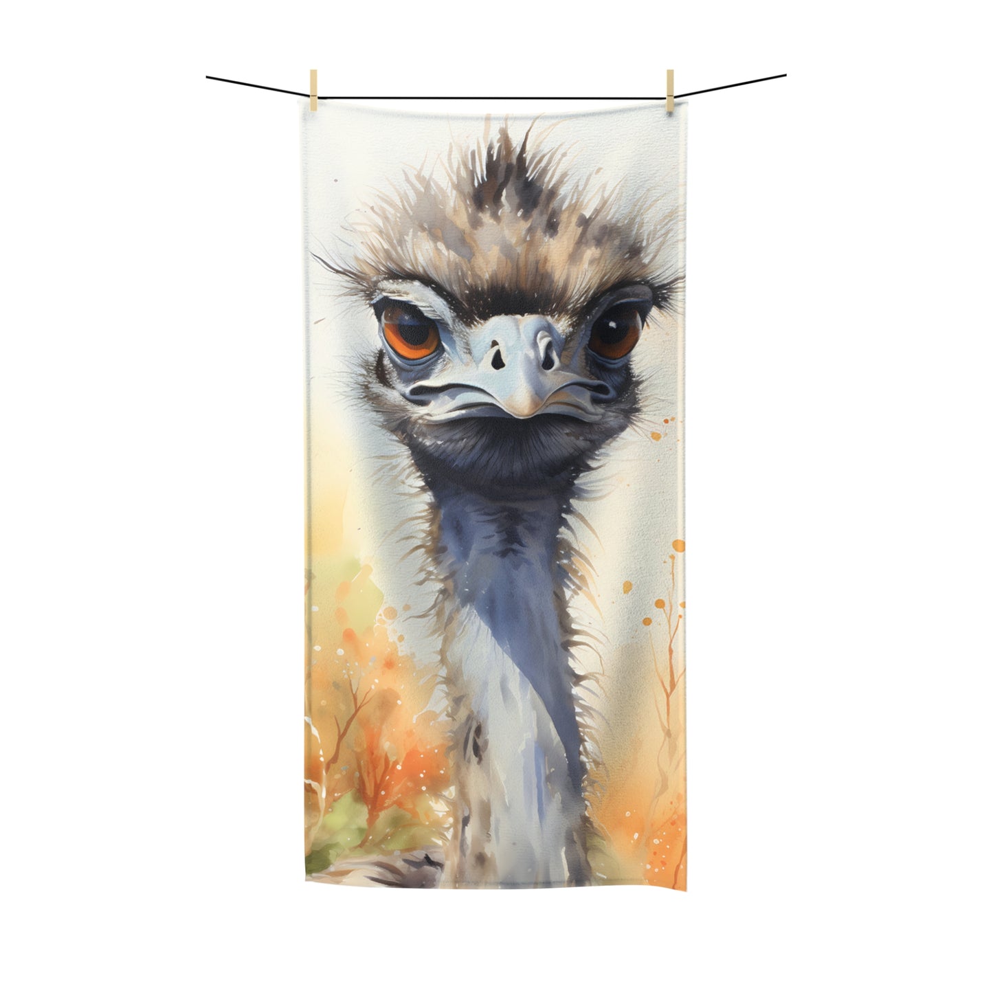 Beach Towel, Australian Animals, Emu, Polycotton Towel