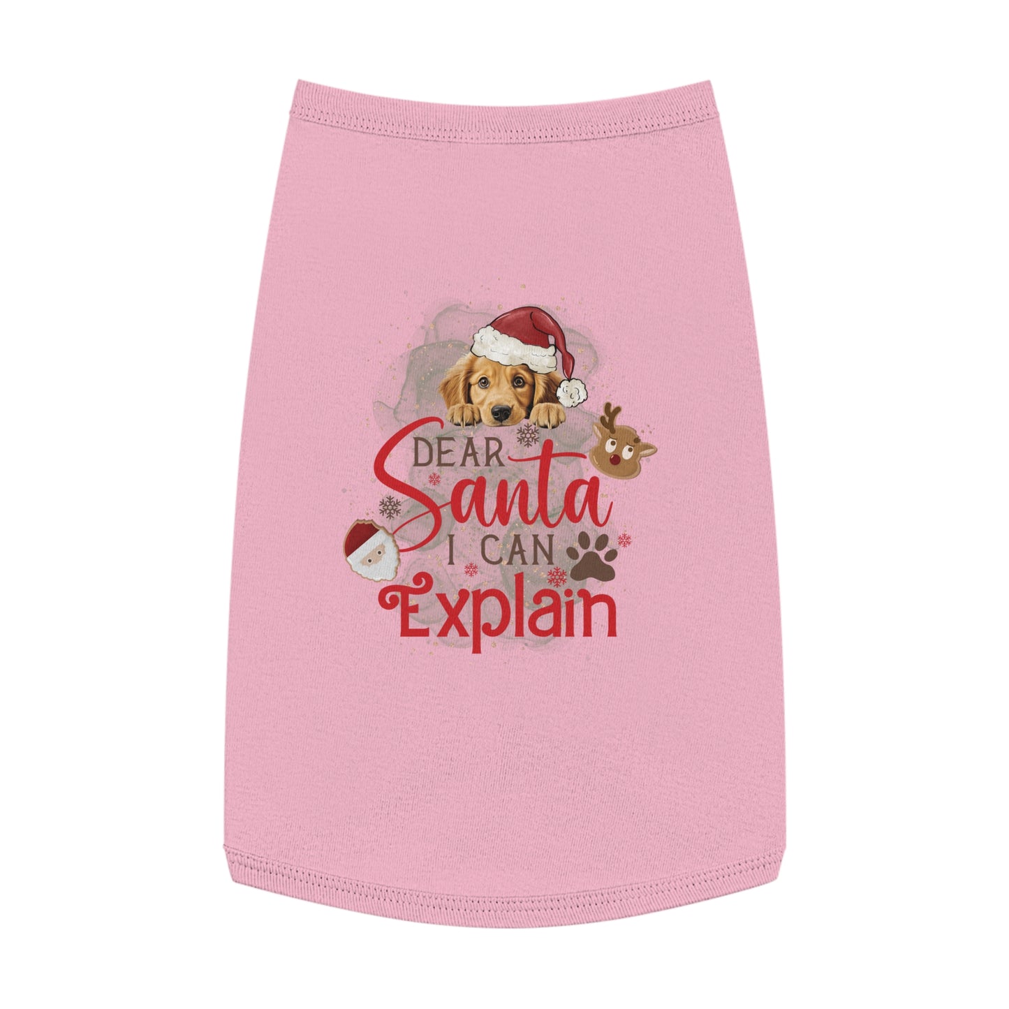 Pet Tank Top, Santa I Can Explain, Christmas Pet Tank Top