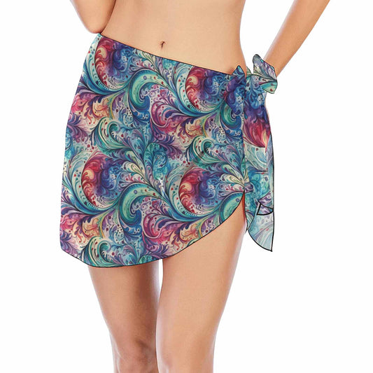 Rainbow Paisley  Women's Beach Sarong Wrap