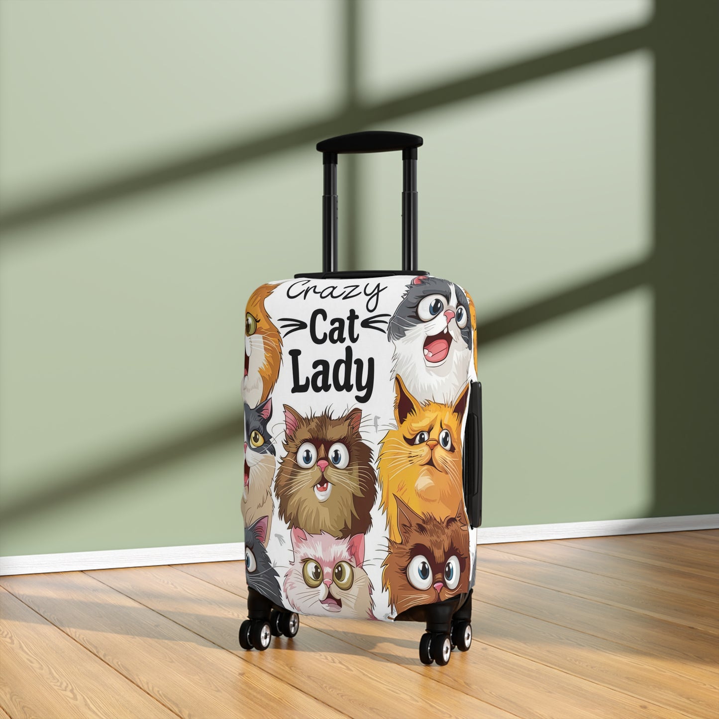 Luggage Cover, Crazy Cat Lady, awd-1489