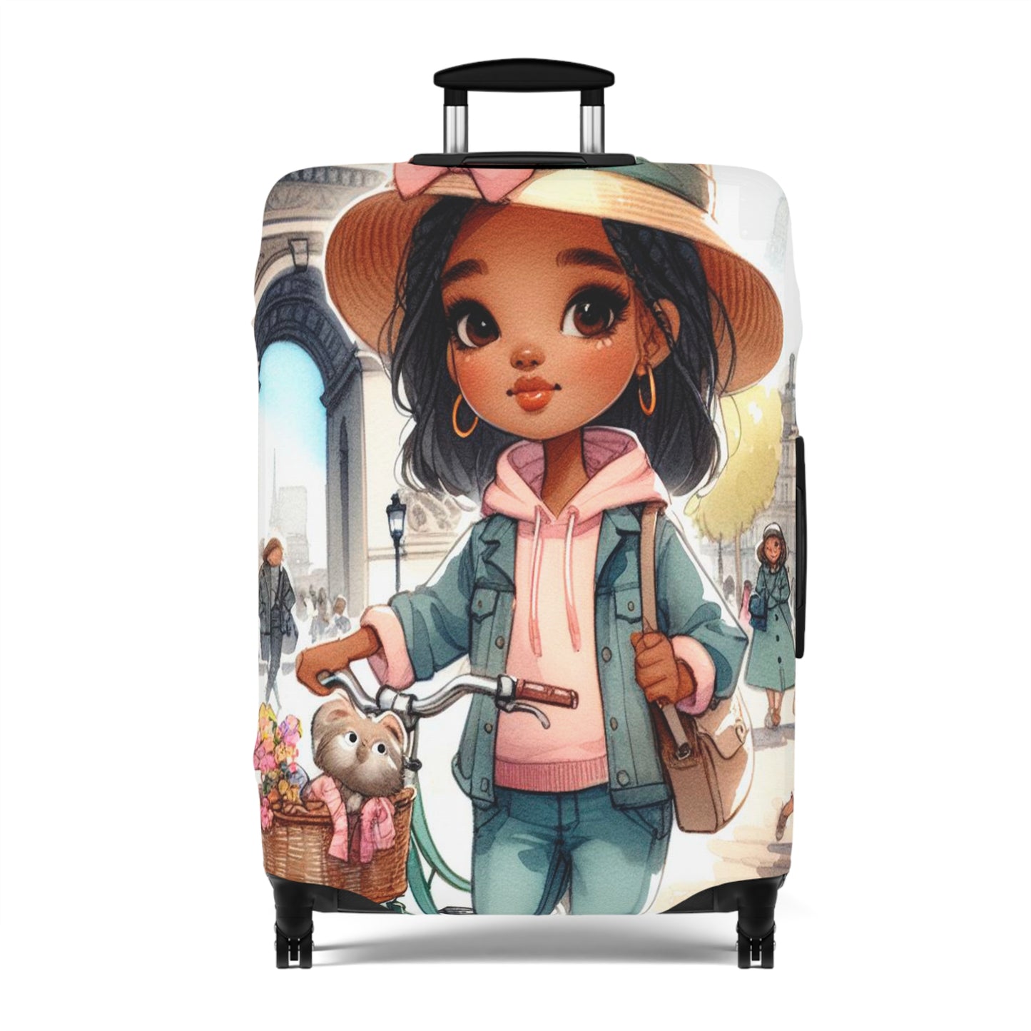 Luggage Cover, Just a Girl Who loves Travelling, awd-2110