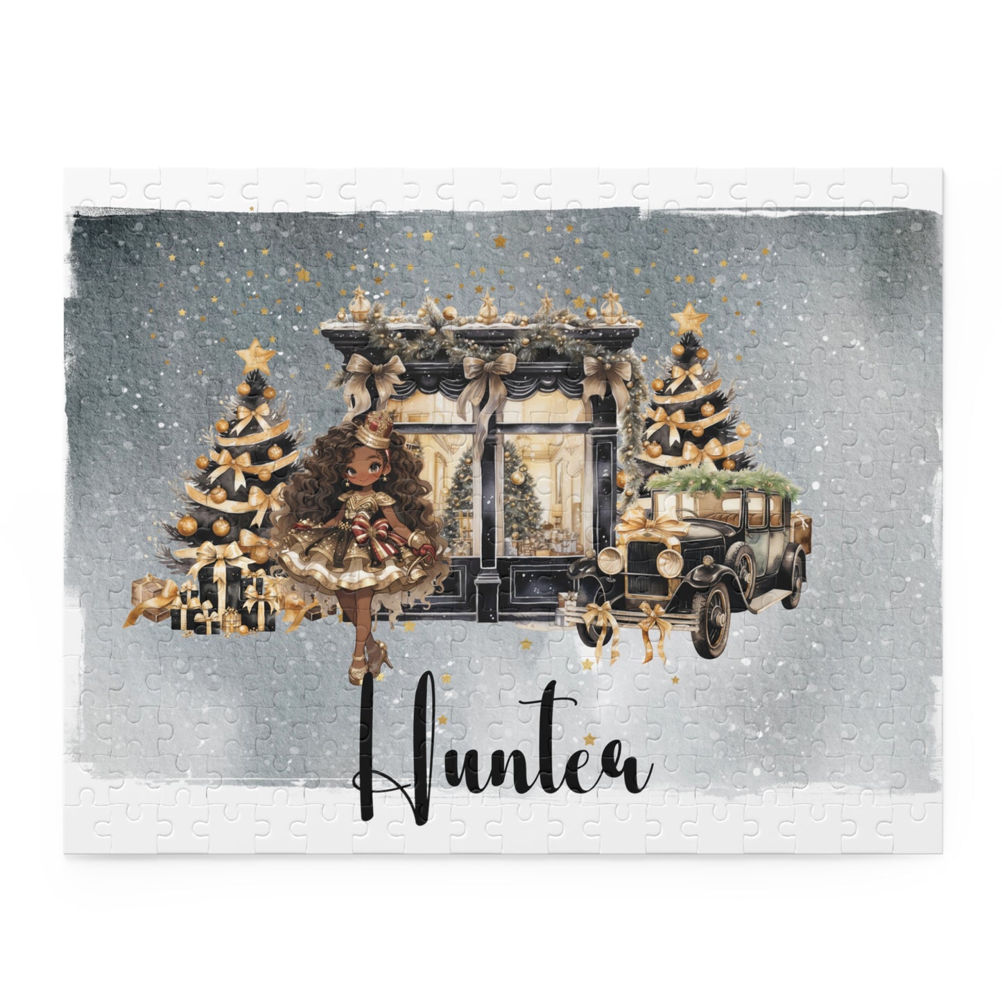 Puzzle, Christmas, Black and Gold Nutcracker, Personalised/Non-Personalised, (120, 252, 500-Piece)