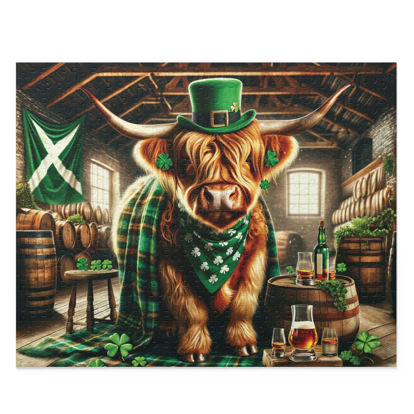 Puzzle,  Highland Cow (120, 252, 500-Piece) awd-662