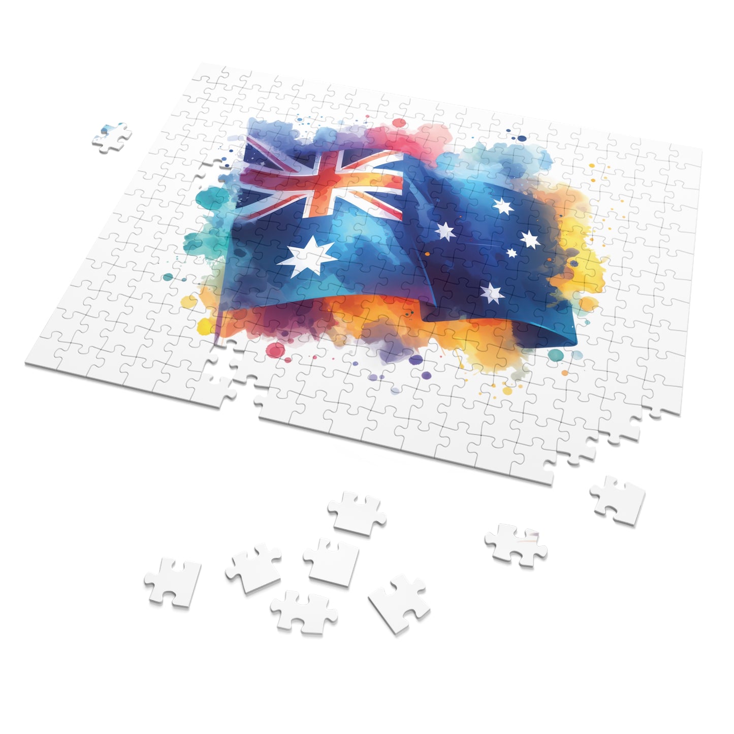 Jigsaw Puzzle in Tin, Australian Flag, Personalised/Non-Personalised, awd-1336 (30, 110, 252, 500,1000-Piece)