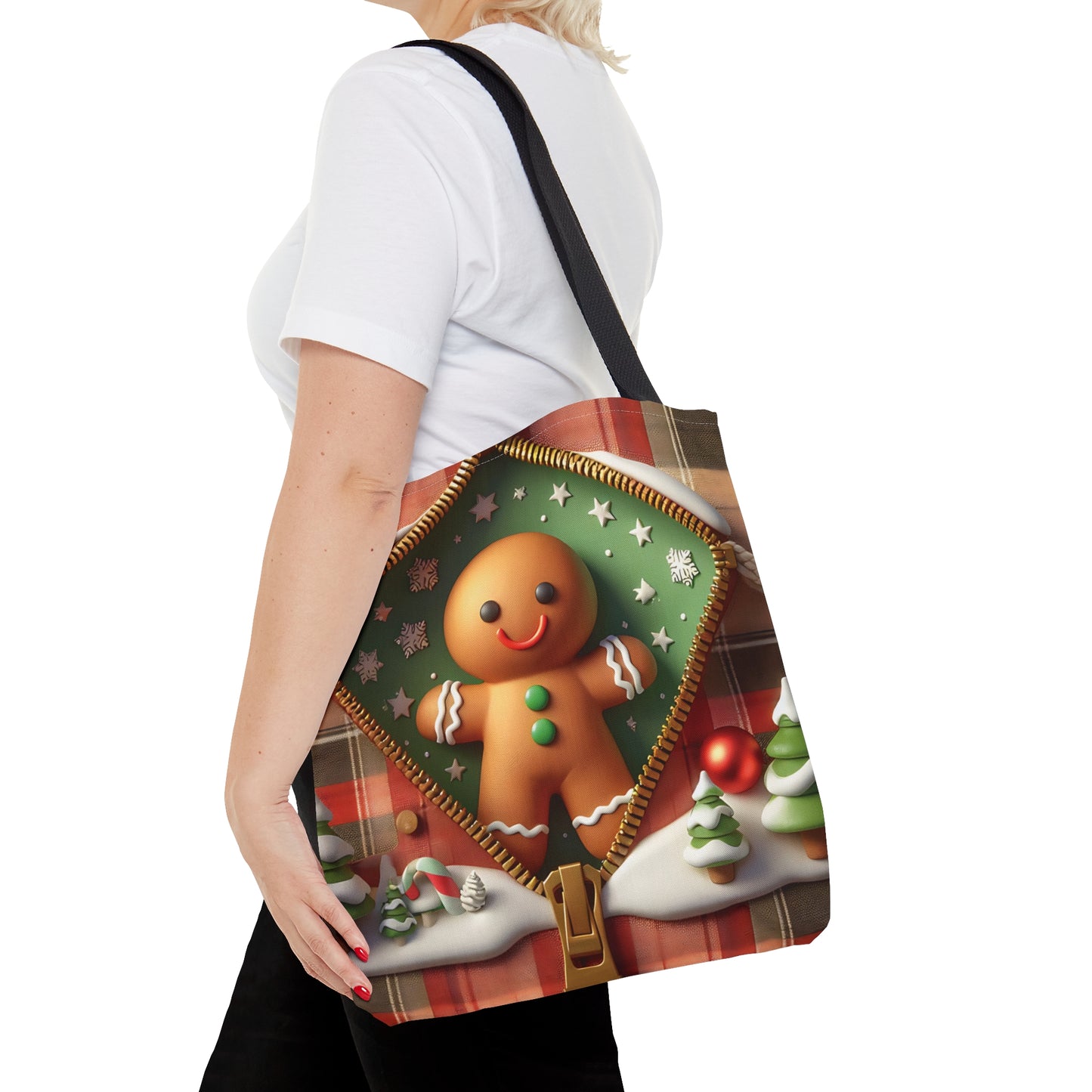 Tote Bag, Christmas, Gingerbread Man