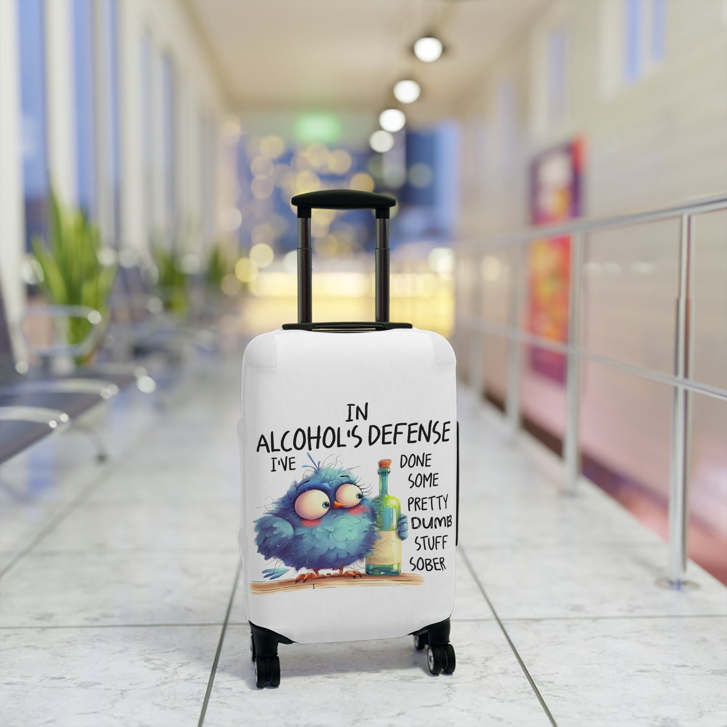 Luggage Cover, Bird, In Alcohol's Defense, awd-4007